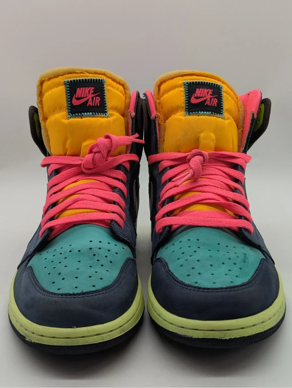 Jordan 1 Retro High OG Tokyo Bio Hack Black Green Colorblock Shoes 555088-201
